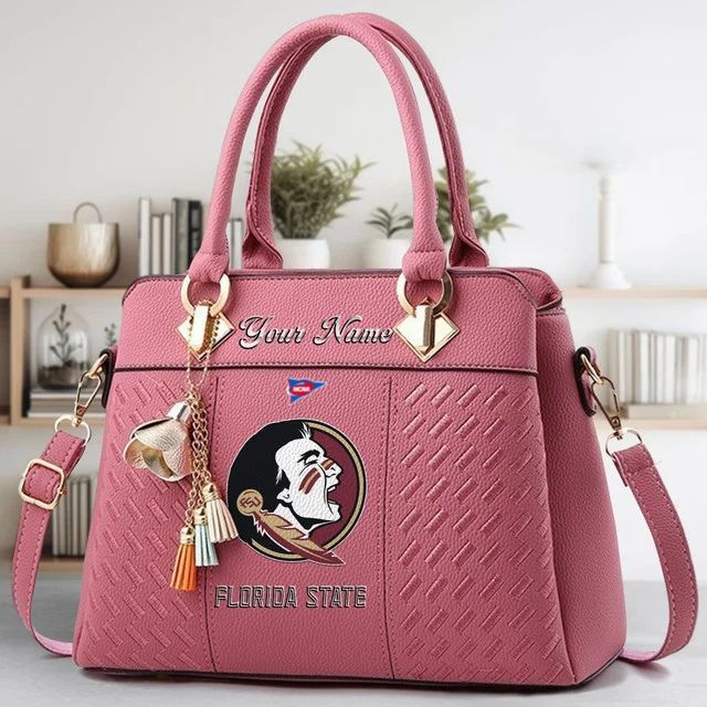 LIMITED EDITION - NEW CUSTOMIZED NCAA FBS21 FLS FL SEMINOLES ZIP HANDBAG MULTICOLOR