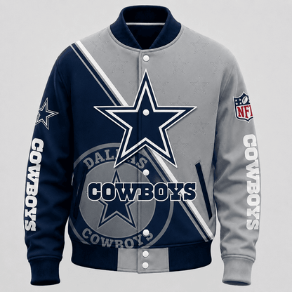 SPECIAL EDITION - NEW CUSTOMIZED | NFL21 DCB DALLAS COWBOYS SATIN VARSITY & BASEBALL JACKET