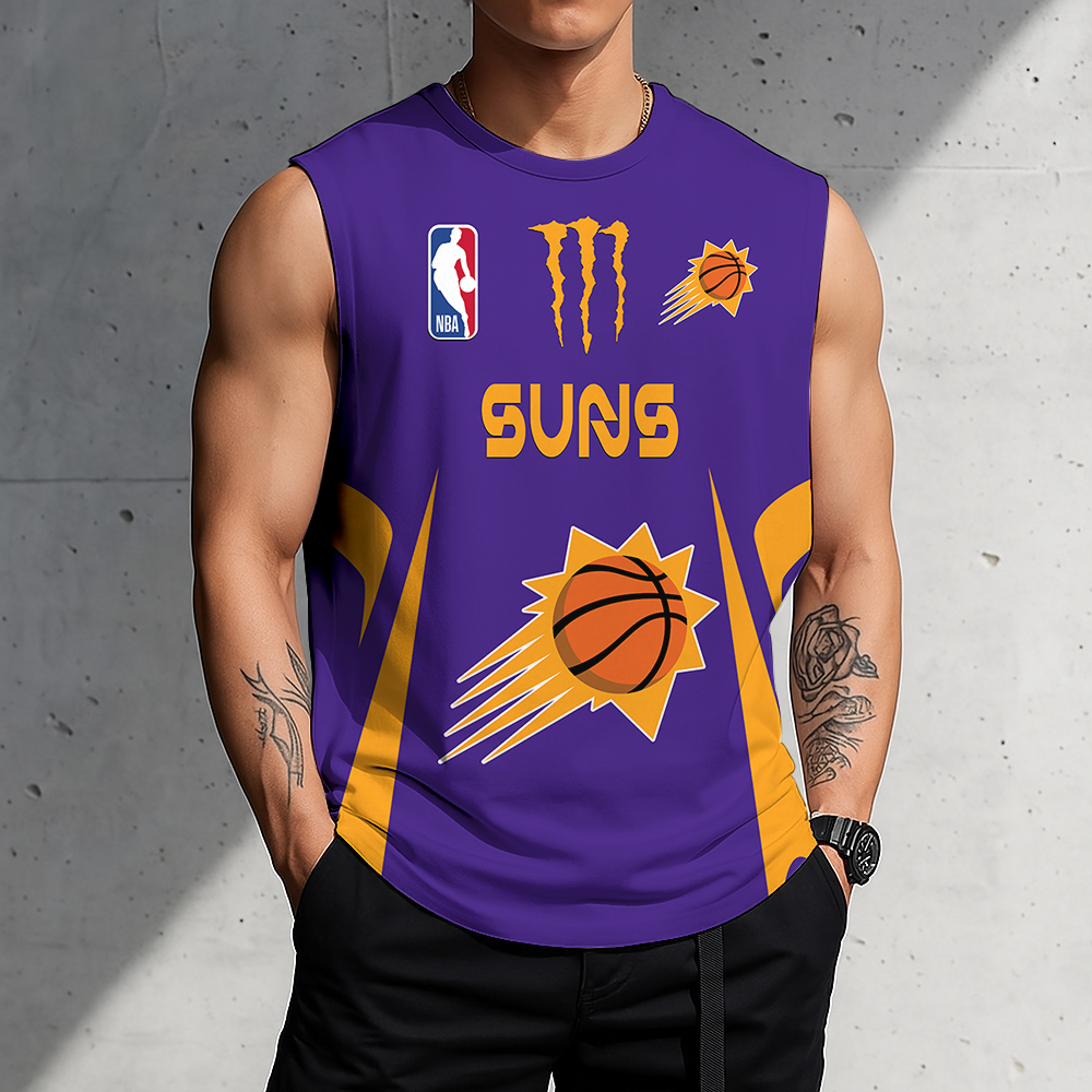 FINAL SALE - NEW CUSTOMIZED NBA21 PSU PHOENIX SUNS MEN'S GYM SHIRT