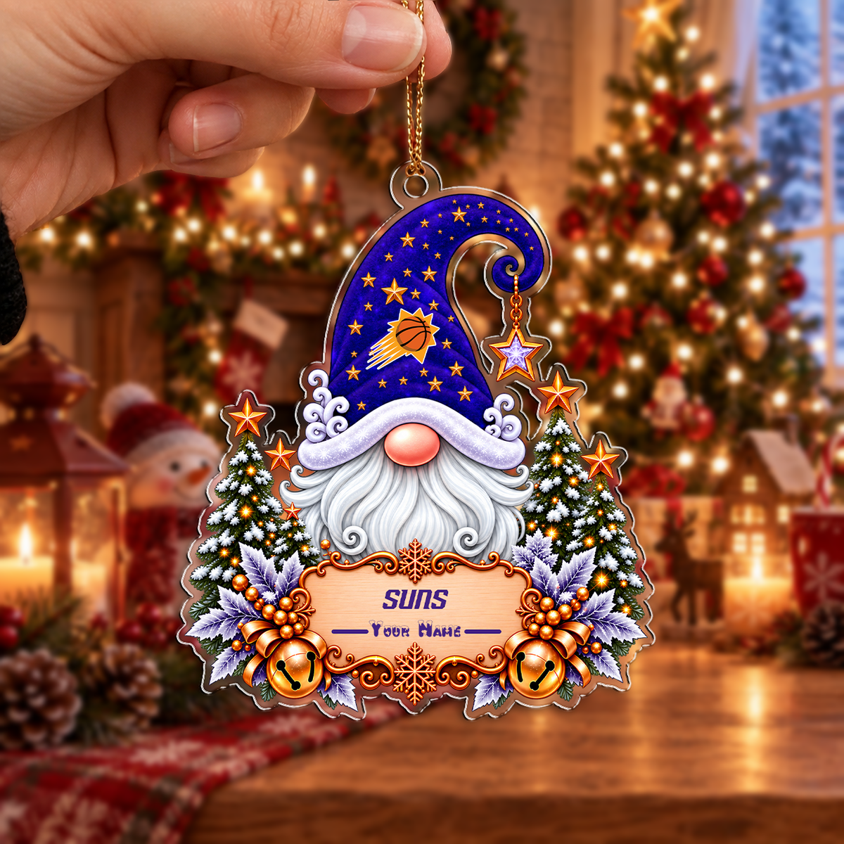 FINAL SALE - NEW CUSTOMIZED NBA21 PSU PHOENIX SUNS CHRISTMAS ACRYLIC ORNAMENT