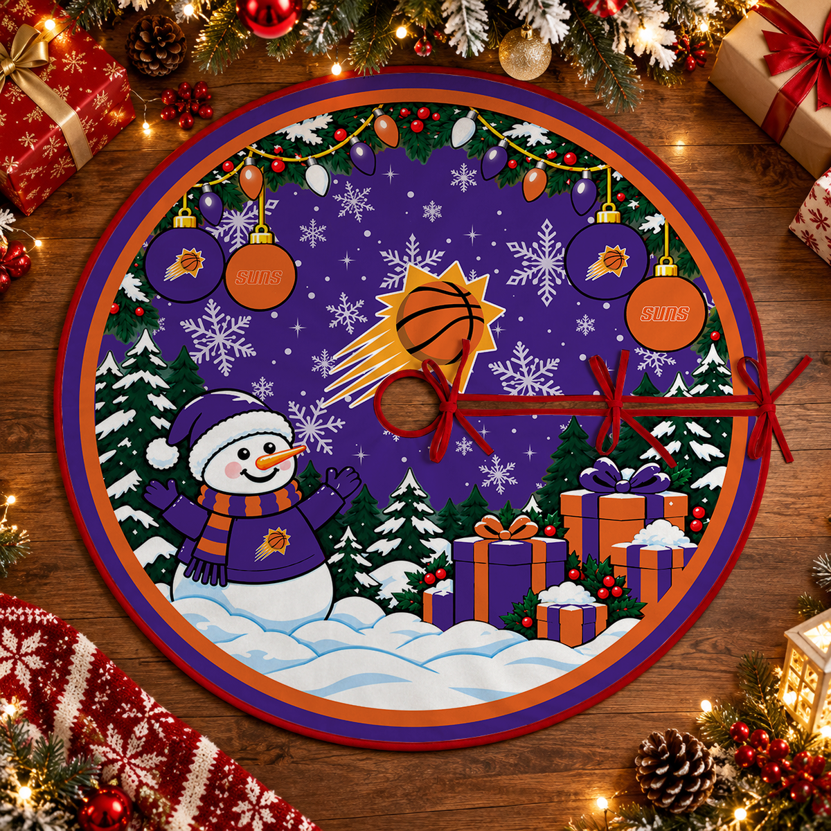 [FAN FAVORITE] NEW CUSTOMIZED NBA21 PSU PHOENIX SUNS CHRISTMAS TREE SKIRT