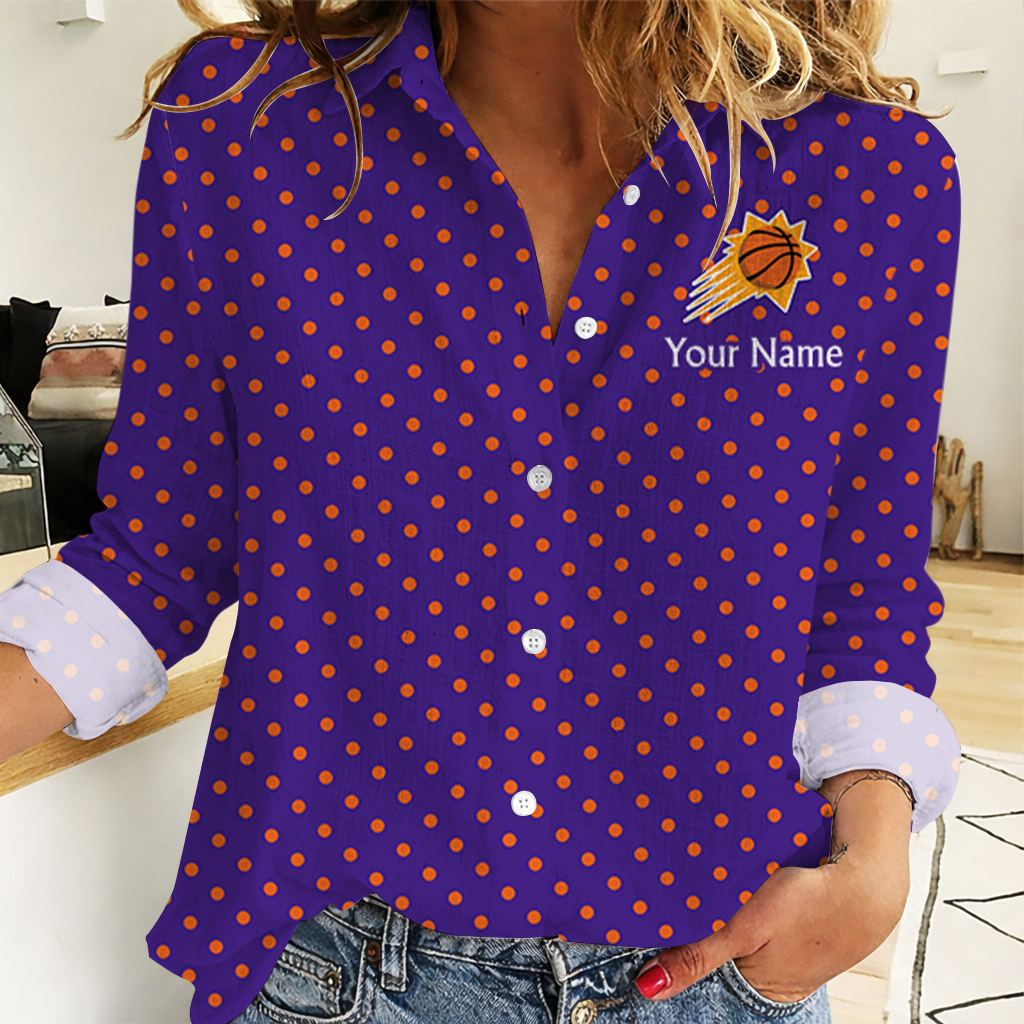 LIMITED EDITION - NEW CUSTOMIZED NBA21 PSU PHOENIX SUNS WOMEN CASUAL SHIRT FOR FAN