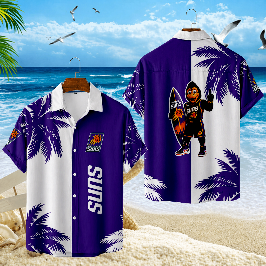 FINAL SALE - NEW CUSTOMIZED NBA21 PSU PHOENIX SUNS UNISEX HAWAIIAN SHIRT