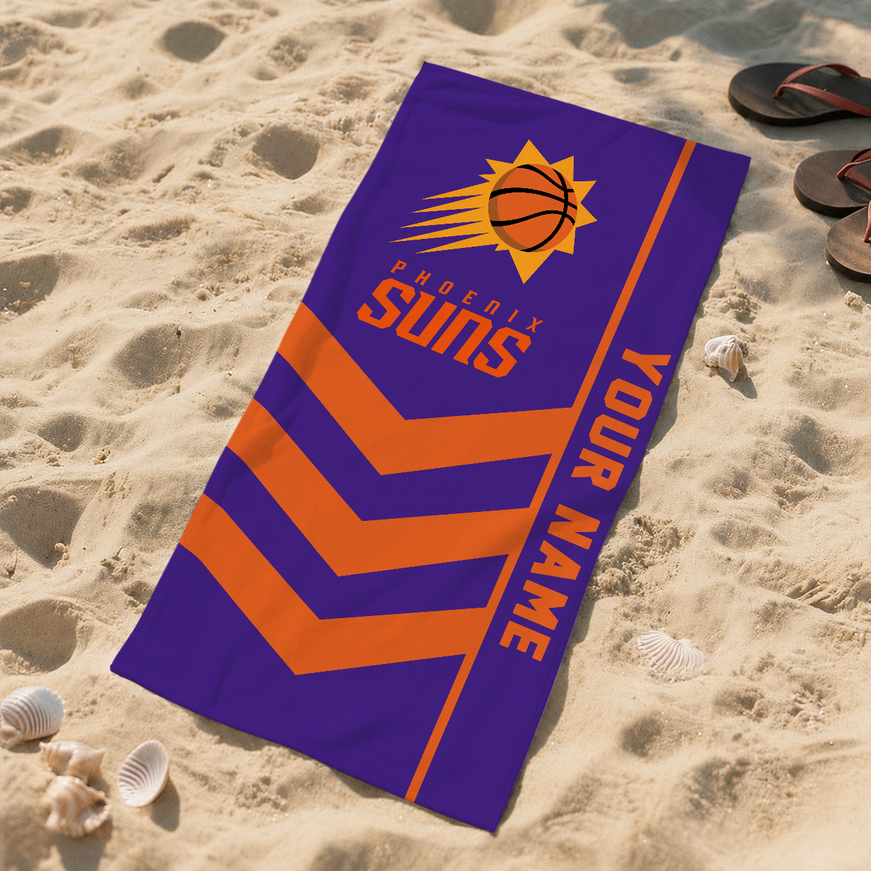 HOT DEAL - NEW CUSTOMIZED NBA21 PSU PHOENIX SUNS BEACH TOWEL FOR FAN