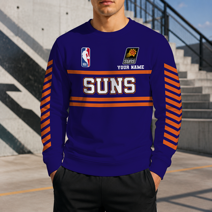 FINAL SALE - NEW CUSTOMIZED NBA21 PSU PHOENIX SUNS UNISEX SWEATSHIRT