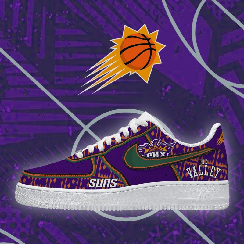 FINAL SALE - NEW CUSTOMIZED NBA21 PSU PHOENIX SUNS AF1 SHOES