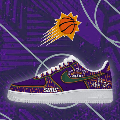 FINAL SALE - NEW CUSTOMIZED NBA21 PSU PHOENIX SUNS AF1 SHOES