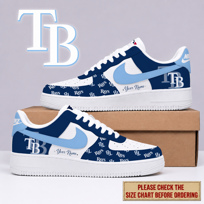 VIRAL EDITION - NEW CUSTOMIZED MLB21 TBR TAMPA BAY RAYS AF1 SHOES