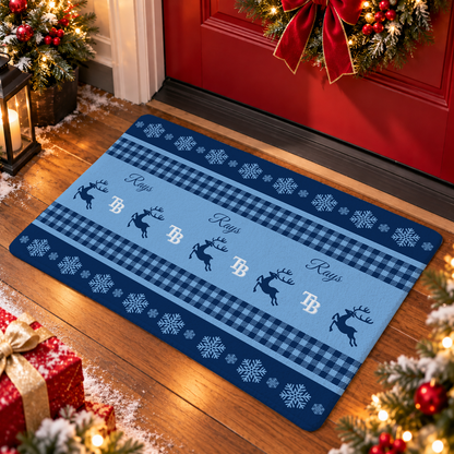 VIRAL EDITION - NEW CUSTOMIZED MLB21 TBR TAMPA BAY RAYS WATER-ABSORBENT FLOOR MAT