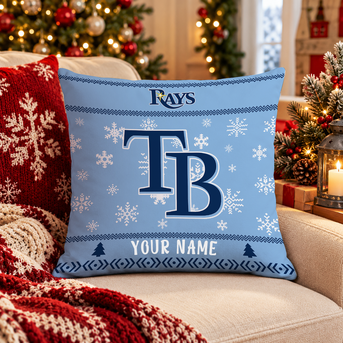 FINAL SALE - NEW PERSONALIZED MLB21 TBR TAMPA BAY RAYS PILLOW CASE