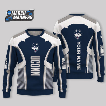 LIMITED EDITION - NEW CUSTOMIZED NCAA MAM21 UCH UCONN HUSKIES UGLY SWEATER