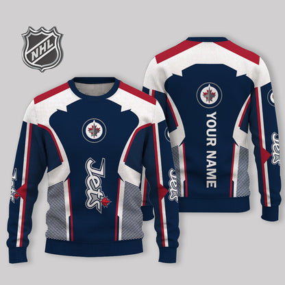 LIMITED EDITION - NEW CUSTOMIZED NHL21 WPJ WINNIPEG JETS UGLY SWEATER