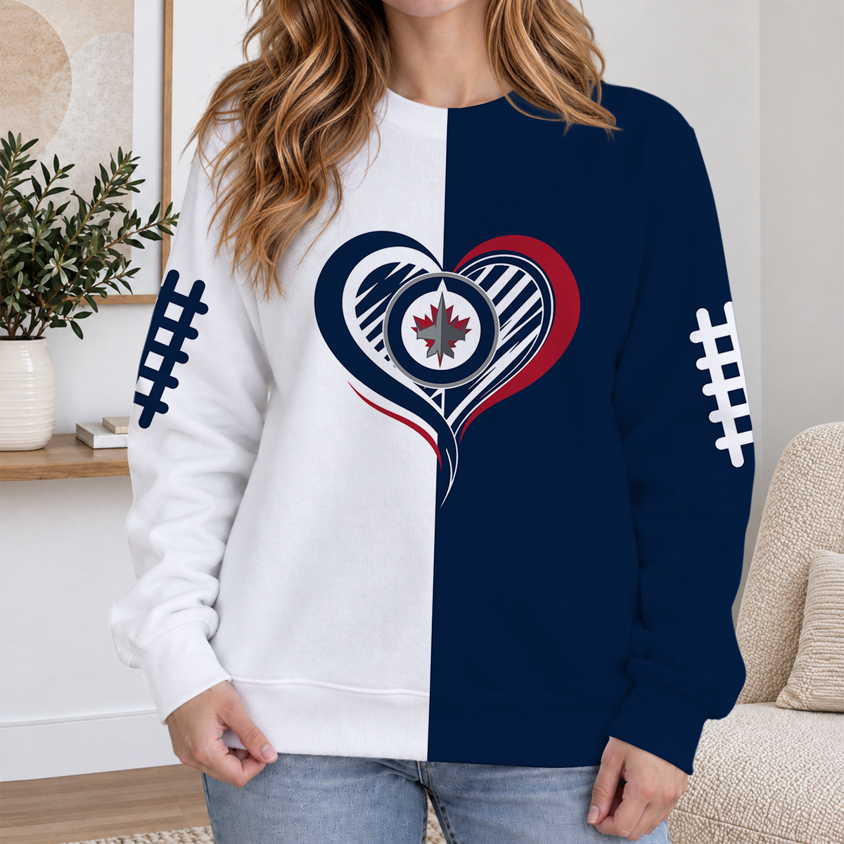 LIMITED EDITION - NEW CUSTOMIZED NHL21 WPJ WINNIPEG JETS RIBBED HOODIE & SWEATSHIRT