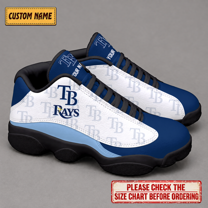 LIMITED EDITION - NEW CUSTOMIZED NFL21 TBR TAMPA BAY RAYS AIR JORDAN 13 LOW TOP SNEAKER
