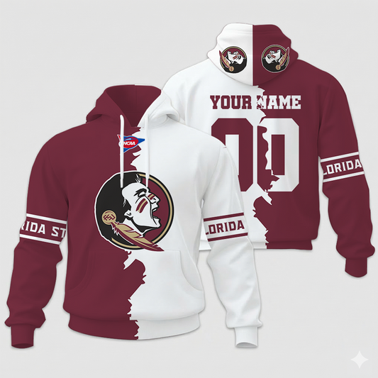 LIMITED EDITION - NEW CUSTOMIZED NCAA FBS21 FLS FL SEMINOLES UNISEX HOODIE & ZIP HOODIE