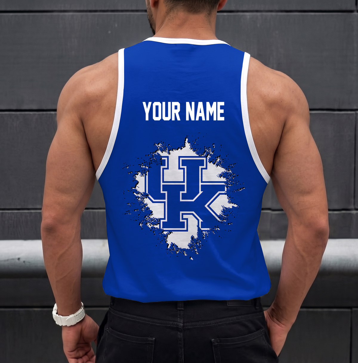 EXCLUSIVE EDTION - NEW CUSTOMIZED NCAA MAM22 KEW KENTUCKY WILDCATS STRAPPY UNISEX TANK TOP
