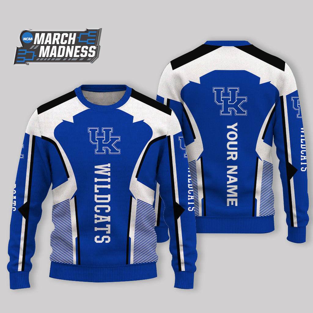 LIMITED EDITION - NEW CUSTOMIZED NCAA MAM22 KEW KENTUCKY WILDCATS UGLY SWEATER