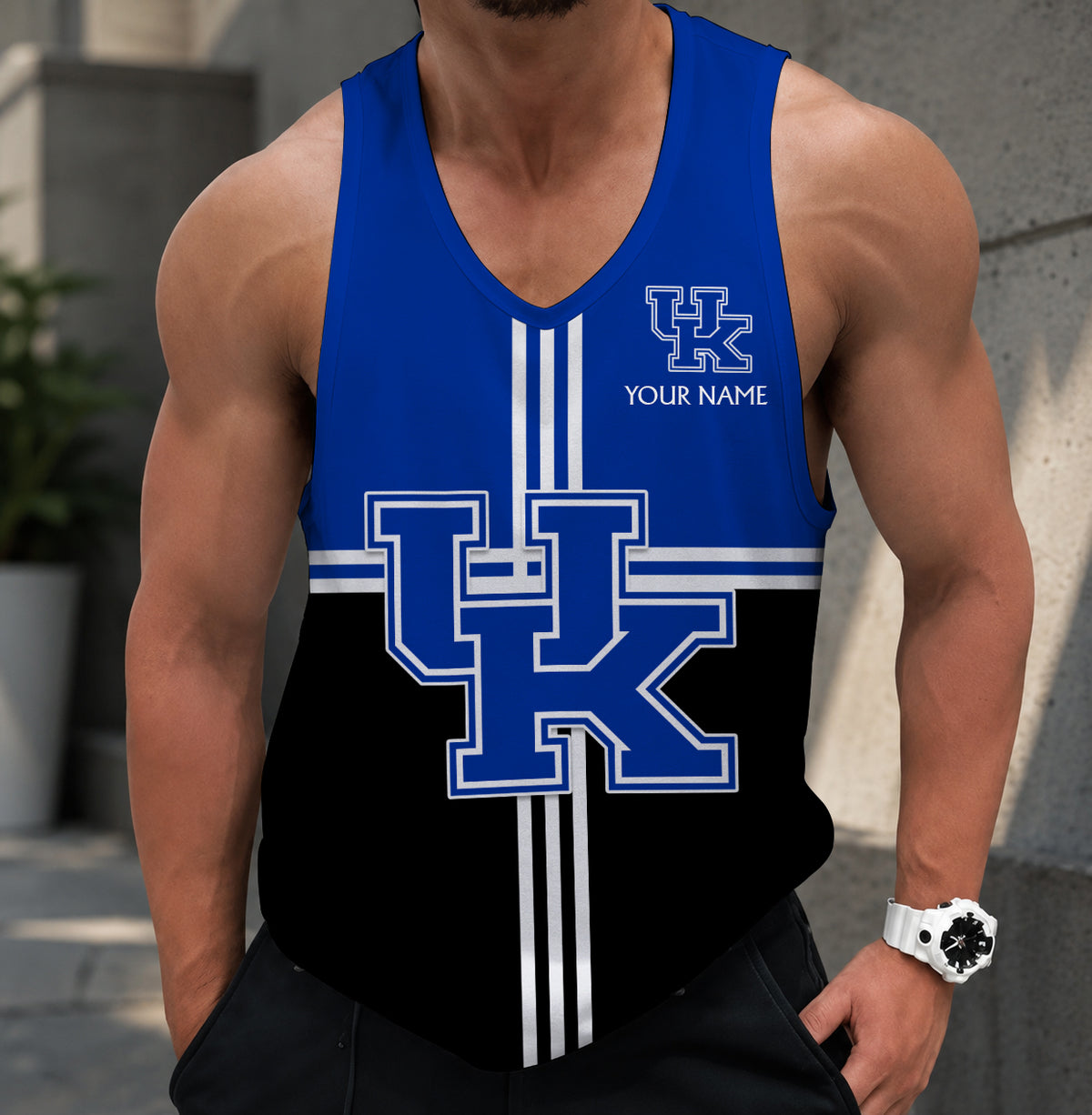 EXCLUSIVE EDTION - NEW CUSTOMIZED NCAA MAM22 KEW KENTUCKY WILDCATS STRAPPY UNISEX TANK TOP