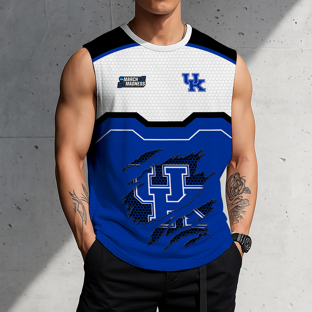 LIMITED EDITION - NEW CUSTOMIZED NCAA MAM22 KEW KENTUCKY WILDCATS MEN'S GYM SHIRT