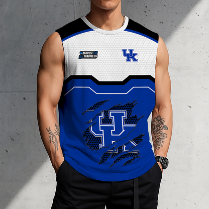 LIMITED EDITION - NEW CUSTOMIZED NCAA MAM22 KEW KENTUCKY WILDCATS MEN'S GYM SHIRT