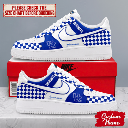 SPECIAL EDITION - NEW CUSTOMIZED NCAA MAM22 KEW KENTUCKY WILDCATS AF1 SHOES