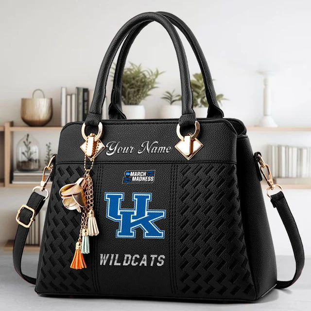 VIRAL EDITON - NEW CUSTOMIZED NCAA MAM22 KEW KE WILDCATS ZIP HANDBAG MULTICOLOR