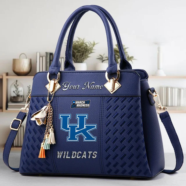VIRAL EDITON - NEW CUSTOMIZED NCAA MAM22 KEW KE WILDCATS ZIP HANDBAG MULTICOLOR