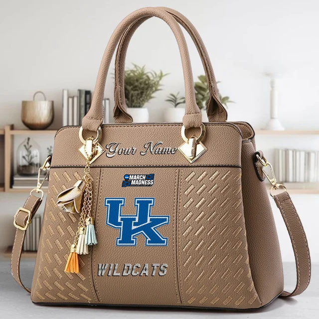 VIRAL EDITON - NEW CUSTOMIZED NCAA MAM22 KEW KE WILDCATS ZIP HANDBAG MULTICOLOR