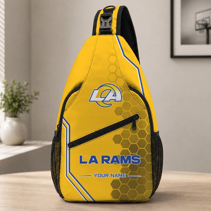 ELITE EDITION - NEW CUSTOMIZED NFL22 LAR LOS ANGELES RAMS SLING BAG