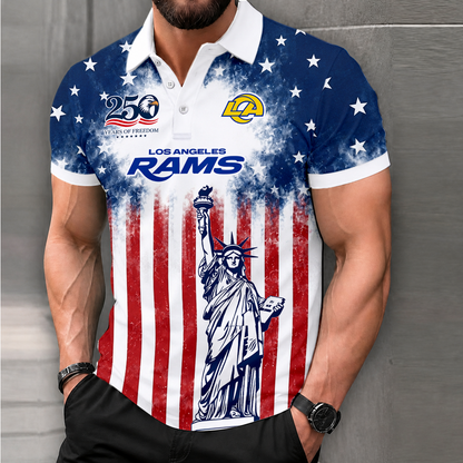 MEGA SALE - NEW CUSTOMIZED NFL22 LAR LOS ANGELES RAMS POLO SHIRT, ZIP POLO SHIRT & T-SHIRTS