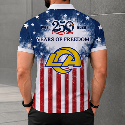 MEGA SALE - NEW CUSTOMIZED NFL22 LAR LOS ANGELES RAMS POLO SHIRT, ZIP POLO SHIRT & T-SHIRTS