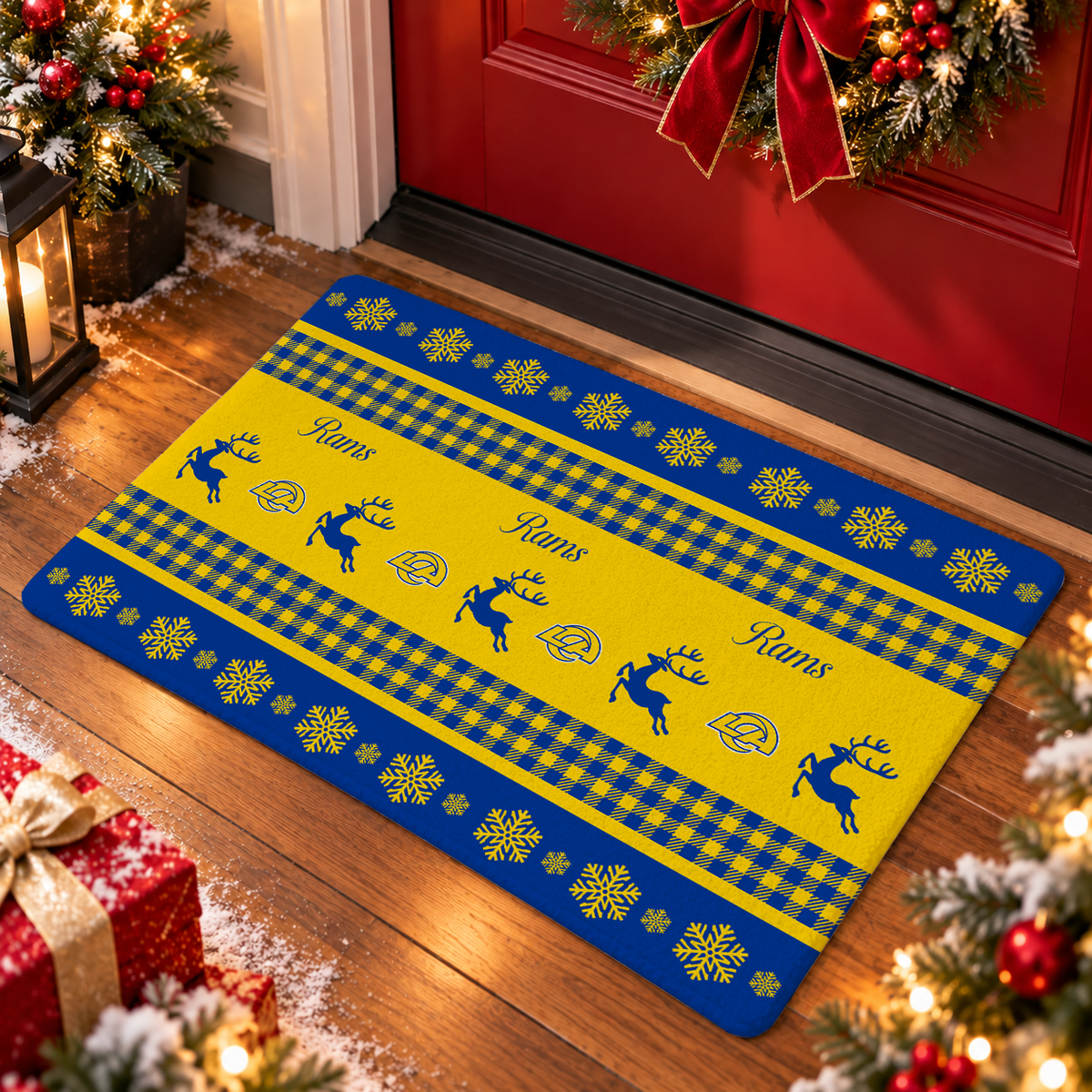 ELITE EDITION - NEW CUSTOMIZED NFL22 LAR LOS ANGELES RAMS WATER-ABSORBENT FLOOR MAT