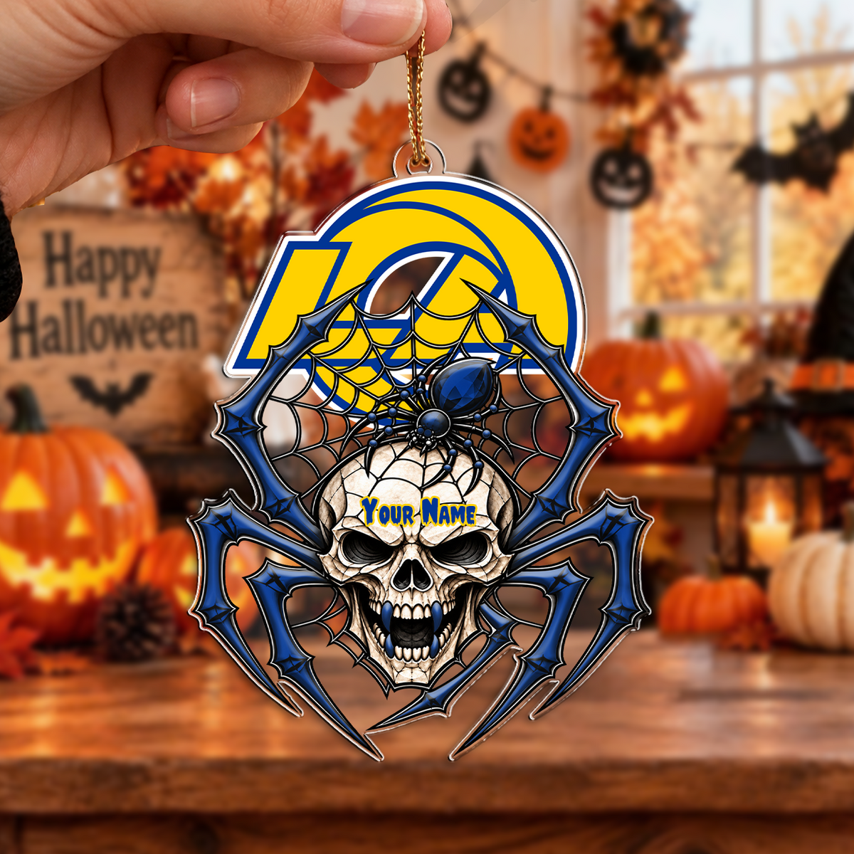 LIMITED EDITION - NEW CUSTOMIZED NFL22 LAR LOS ANGELES RAMS CHRISTMAS ACRYLIC ORNAMENT