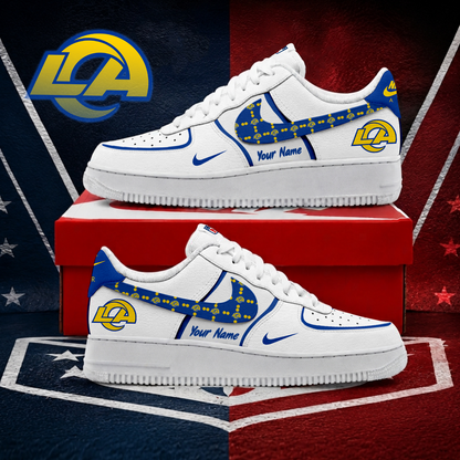 LIMITED EDITION - NEW CUSTOMIZED NFL22 LAR LOS ANGELES RAMS AF1 SHOES