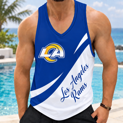 ELITE EDITION - NEW CUSTOMIZED NFL22 LAR LOS ANGELES RAMS MEN'S TANK TOP