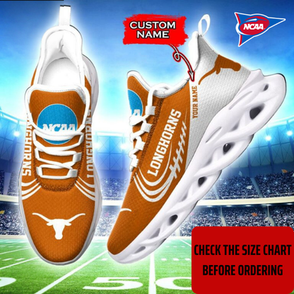 FLASH SALE - NEW CUSTOMIZED NCAA FBS22 TXL TEXAS LONGHORNS CLUNKY SNEAKERS