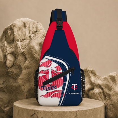 EXCLUSIVE EDITION - NEW CUSTOMIZED MLB22 MTS MINNESOTA TWINS SLING BAG