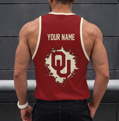 SPECIAL EDITION - NEW CUSTOMIZED NCAA CWS22 OUS OKLAHOMA SOONERS UNISEX TANK TOP