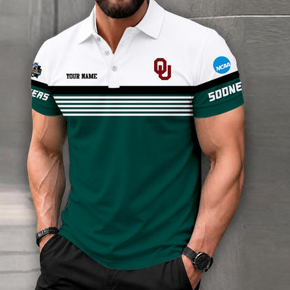 LIMITED EDITION - NEW CUSTOMIZED NCAA CWS22 OUS OKLAHOMA SOONERS POLO SHIRT