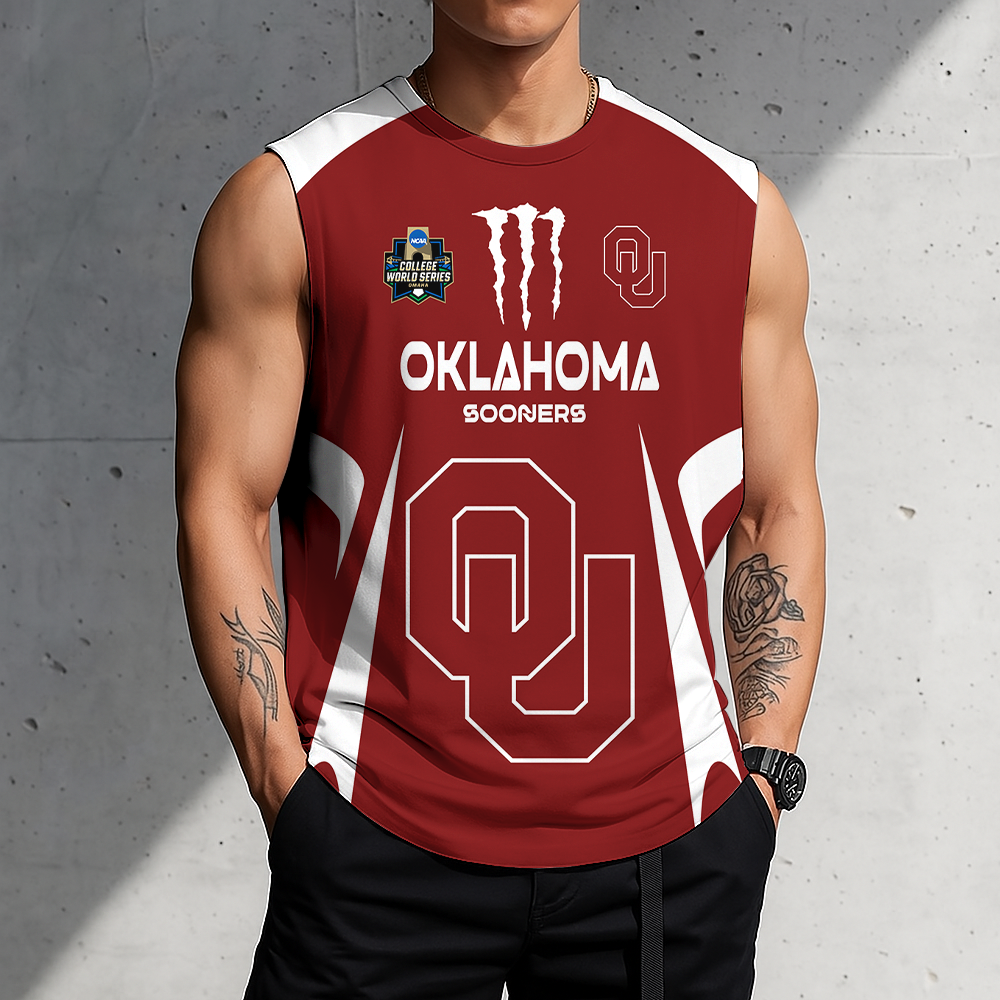 ACTIVE OFFER - NEW CUSTOMIZED | NCAA CWS22 OUS OU SOONERS MEN'S GYM SHIRT