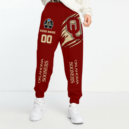 LIMITED DROP - NEW CUSTOMIZED | NCAA CWS22 OUS OU SOONERS UNISEX LONG PANTS