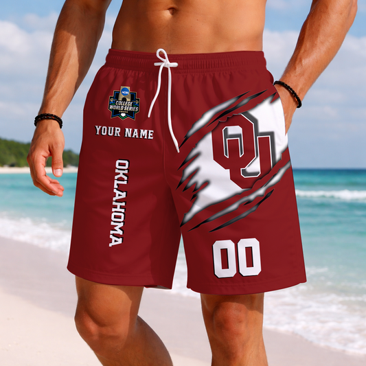 LIMITED DROP - NEW CUSTOMIZED | NCAA CWS22 OUS OU SOONERS SHORT PANTS
