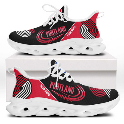 FINAL SALE - NEW CUSTOMIZED NBA22 PTB PORTLAND TRAIL BLAZERS THUNDER PREMIUM CLUNKY SNEAKERS