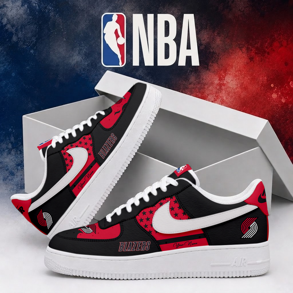 FINAL SALE - NEW CUSTOMIZED NBA22 PTB PORTLAND TRAIL BLAZERS AF1 SHOES