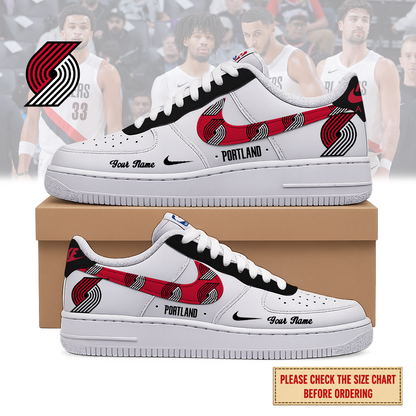 EXCLUSIVE EDITION - NEW CUSTOMIZED NBA22 PTB PORTLAND TRAIL BLAZERS AF1 SNEAKERS