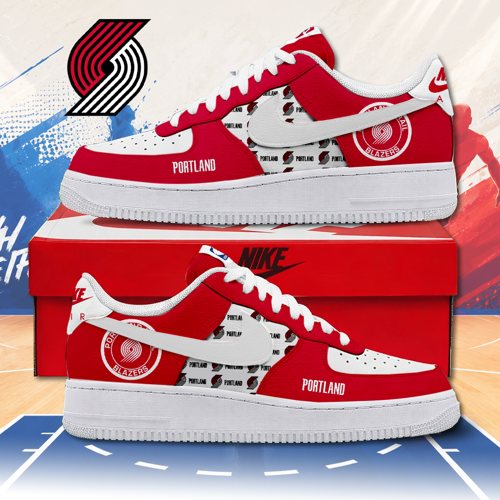 FINAL SALE - NEW CUSTOMIZED NBA22 PTB PORTLAND TRAIL BLAZERS AF1 SNEAKERS