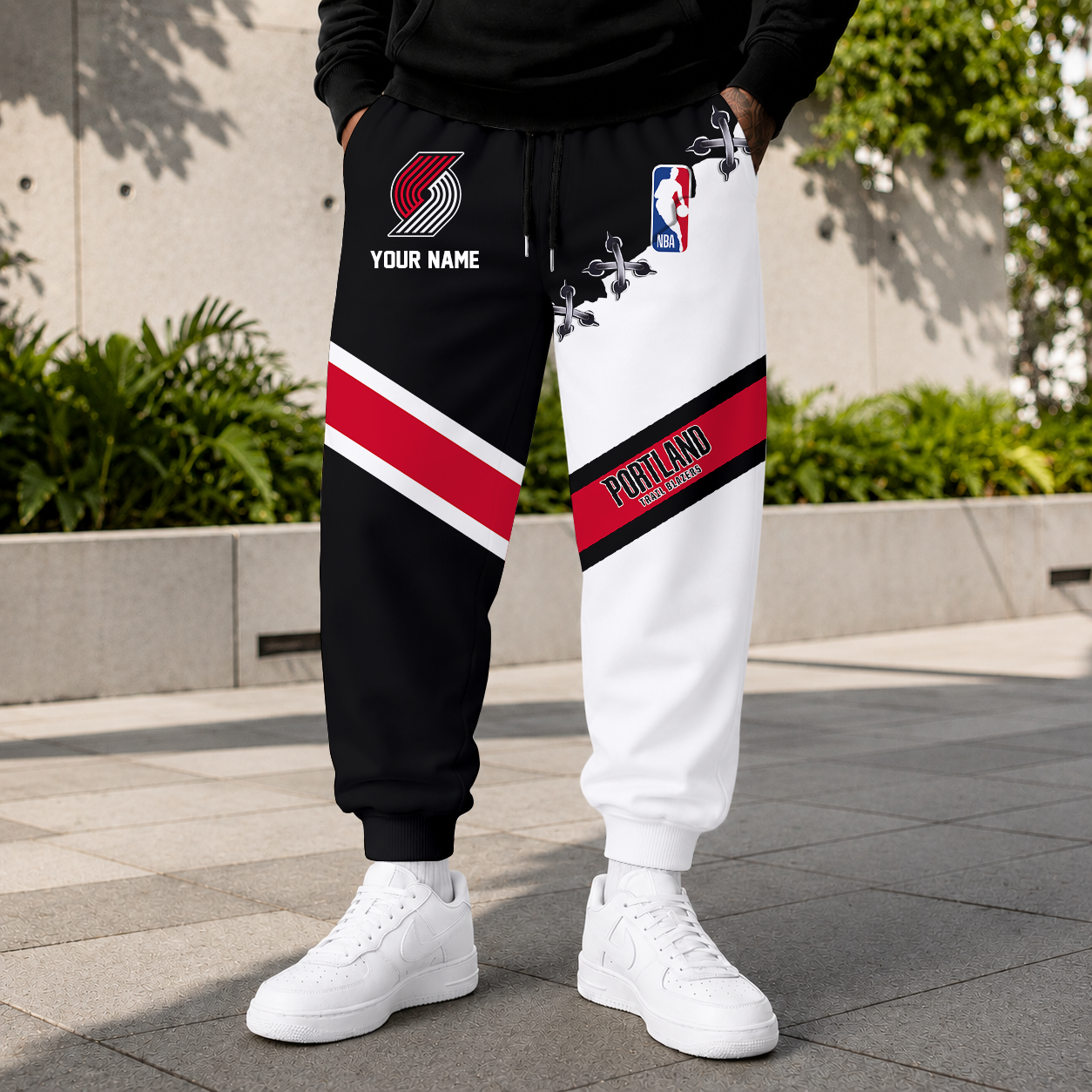 FINAL SALE - NEW CUSTOMIZED NBA22 PTB PORTLAND TRAIL BLAZERS SWEATPANTS