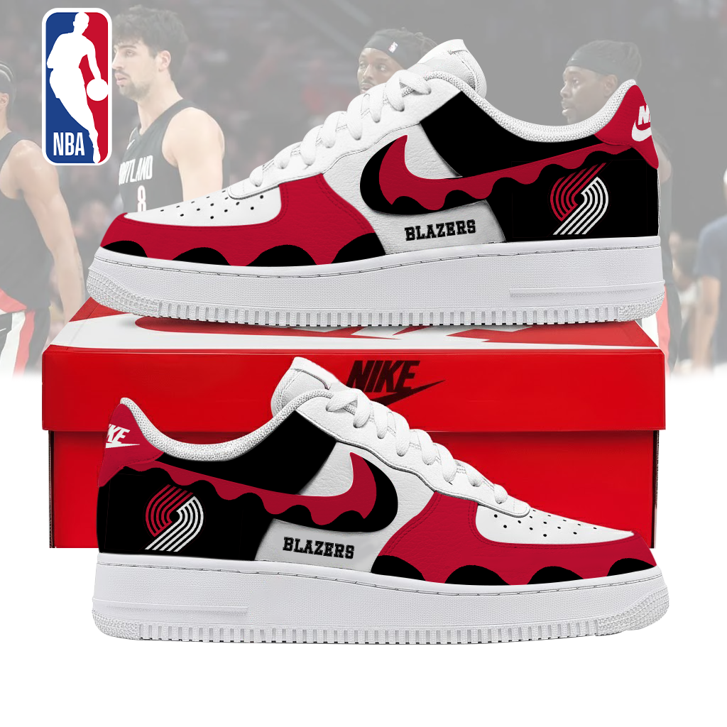 FINAL SALE - NEW CUSTOMIZED NBA22 PTB PORTLAND TRAIL BLAZERS AF1 SNEAKERS