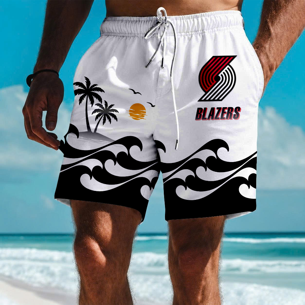 FINAL SALE - NEW CUSTOMIZED NBA22 PTB PORTLAND TRAIL BLAZERS SHORT PANTS