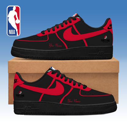 FINAL SALE - NEW CUSTOMIZED NBA22 PTB PORTLAND TRAIL BLAZERS AF1 SNEAKERS
